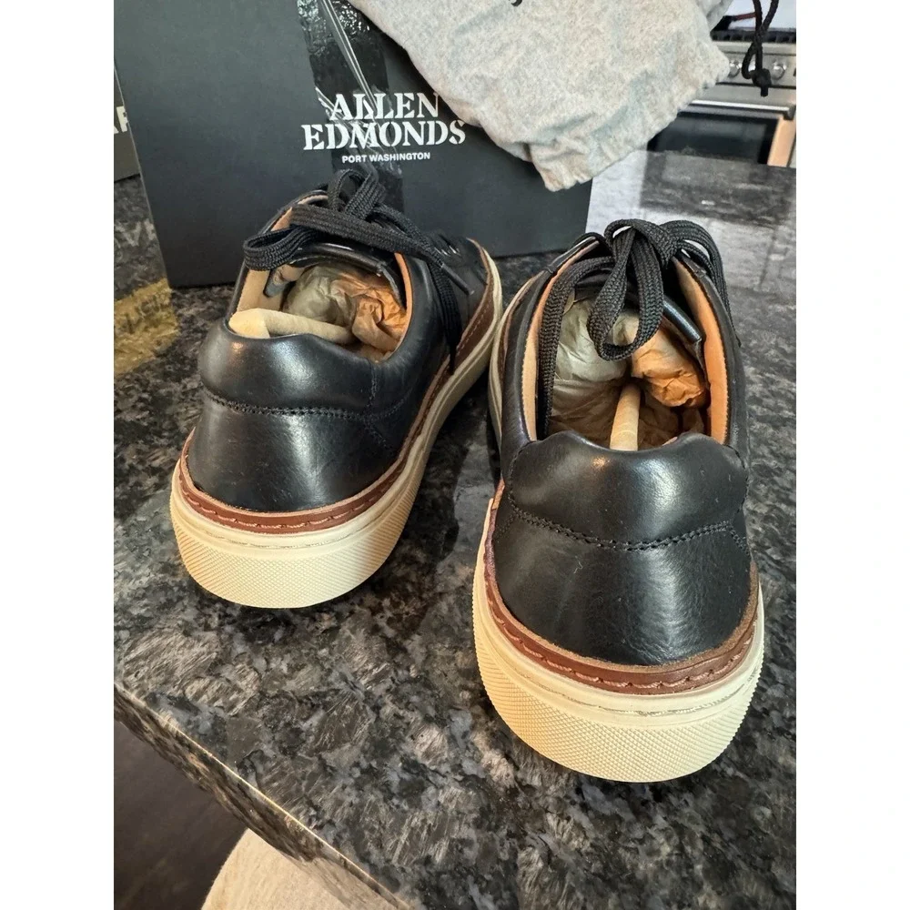 Allen Edmonds Porter City‎ Derby Men's 8.5 D Casual Sneakers Black Brown Leather